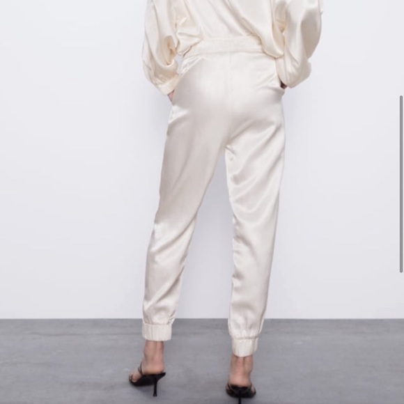 ZARA Satin Effect Joggers - Picture 16 of 16